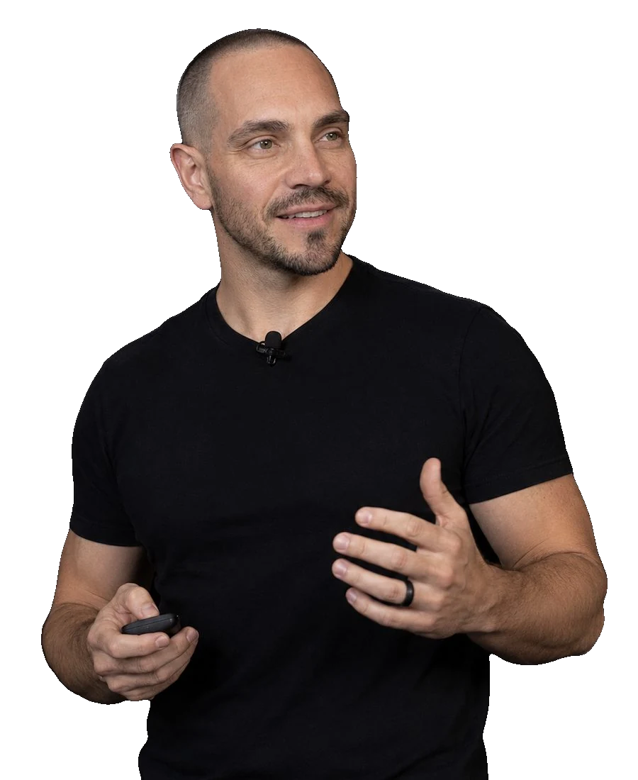 Devin Karpes giving a talk